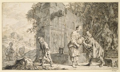 Rebecca and Eliezer, 1660 by Salomon de Bray
